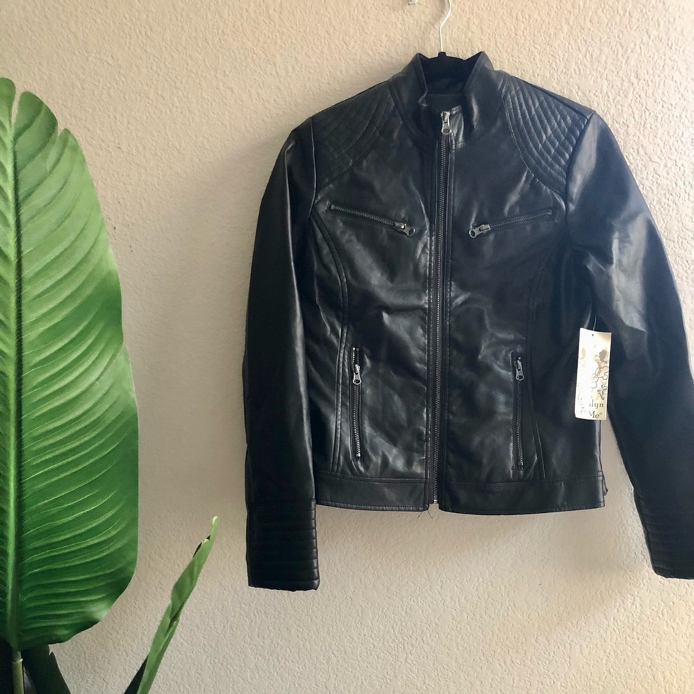 NWT Black Leather Jacket